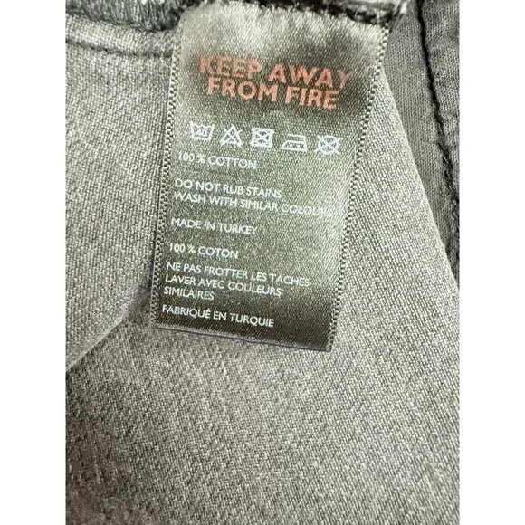 BDG Black Denim Mini Skirt XS Frayed Hem High-Waisted - Picture 7 of 8